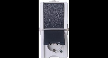 Kopp 139356003 proAQA Compleet Schakel-/stopcontact combinatie spatwaterdicht Grijs 1 stuks 1 stuk(s)