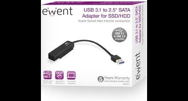 SATA naar USB 3.0 kabel adapter - 2.5" HDD/SSD - Harde Schijf Adapter SATA I/II/III - UASP Ondersteuning - Ewent EW7017