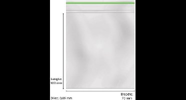 Gripzakjes 70 x 100 x 0,09mm GREEN LINE 1000 Stuks