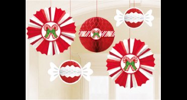 Amscan - Honeycombs Kerstdecoratie (5 stuks)