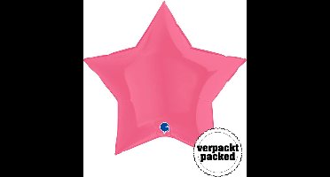 Folieballon - Grabo Bubblegum Pink Star - 90 cm
