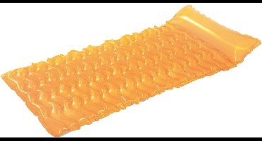 Intex Tote-N-Float Lounge Luchtbed Oranje 229x86 CM - Luxe Strand Luchtbed - Zwembad Luchtbed - Lounge Luchtbed met Hoofdkussen