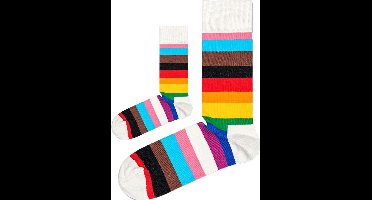 Zo Vader Zo Zoon/Dochter matching sokken Happy Stripes | Maat: Vader 41 - 46 | Kind 0 - 12 maanden