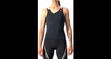Castelli Fietsshirt mouwloos Dames Zwart Wit - SOLARIS TOP SKYLIGHT-POP BLACK-S