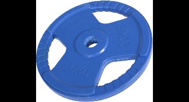 Gorilla Sports Halterschijf - 20 kg - Gripper Gietijzer rubber coating - 50 mm