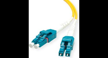 ROLINE glasvezelkabel duplex, single mode 9/125µm OS2, LC/LC, geel, 2 m