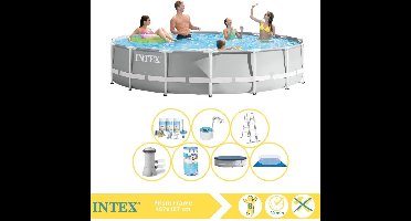 Intex Prism Frame Zwembad - Opzetzwembad - 457x107 cm - Inclusief Onderhoudspakket, Filter en Skimmer