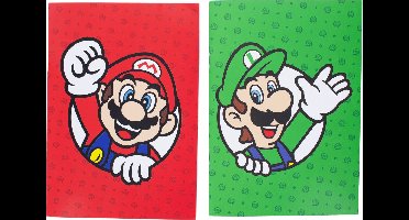 Nintendo - Super Mario - Mario en Luigi Set van 2 Schriften