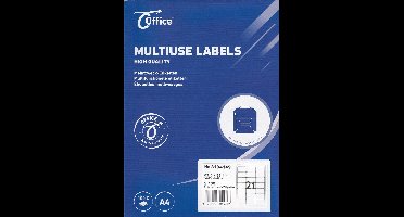 Etiket Office A4 - 63,5 x 38,1 cm - 21 per vel - 100 vel