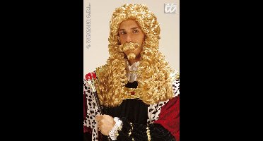 Pruik koning David met krullen