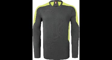HAVEP T-shirt lange mouw Bicolor 10073 - Charcoal/Fluo Geel - 2XL