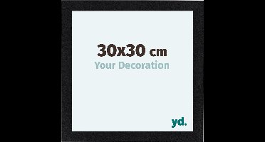 Your Decoration - Fotolijst 30x30 cm - MDF - Zwart Mat - Como