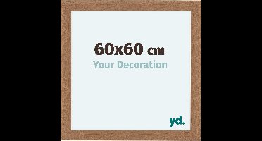 Your Decoration - Fotolijst 60x60 cm - MDF - Notenhout Licht - Como