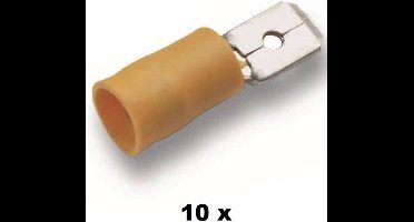 Cimco vlaksteker geisoleerd 4-6mm2 6,3X0,8 zak 10