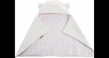 Babydeken, Baddeken Omkeerbaar Met capuchon en Sterretjes Motief (90x66 cm) - Herfst/Winter