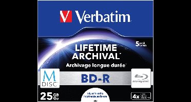 Verbatim 43823 M-Disc Blu-ray 25 GB 5 stuk(s) Jewelcase Bedrukbaar