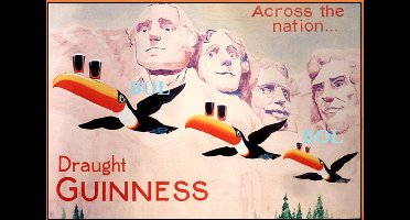 GUINNESS Across The Nation Metalen Wandbord, Maat:30x20 cm - Drank-Bier-Rum-whiskey-Werkplaats-Garage-Classic Car-oldtimer-Man Cave-Wandbord Mancave-Kroeg decoratie-Tekstbord-Metalen wanddecoratie