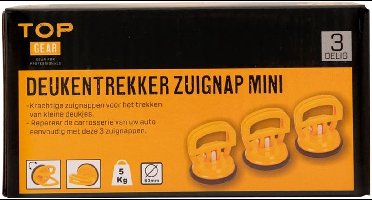 Topgear Deukentrekker zuignap mini 3 delig