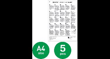 Leitz Premium A4/A3 Reinigingsvellen voor Lamineerapparaat - Verwijder Lijm en Vuil - Kan Worden Hergebruikt - 5 stuks