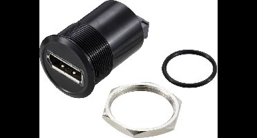 TRU COMPONENTS TC-11980480 DisplayPort 1.2-paneeladapteraansluiting DisplayPort bus - DisplayPort bus Zwart Inhoud: 1 s