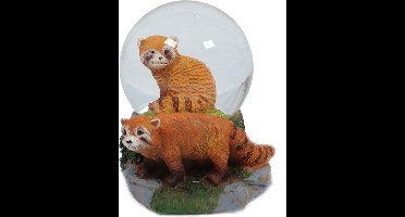 PIA Soft Toys Panda rood waterbal - 65 mm - Snowglobe