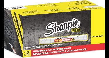 Sharpie Mean Streak - Markeer stift - brede punt - wit - 1 stuks