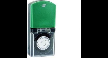 REV tijdschakelaar mechanisch IP44 zwart-groen