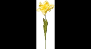 Emerald - Kunstbloem Tulp Parrot 68cm geel - Kunstplant voor binnen