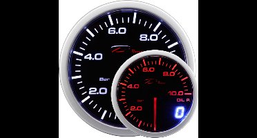 Depo Racing Meter Dual View Series Zwart 52mm Oliedruk