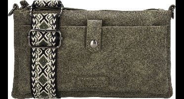 Beagles Malaga Crossbody Schoudertas met trendy Schouderband - Dames Tas - Olijfgroen