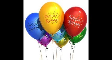 Benza - Leeftijd Ballonnen - 3 Jaar (12 stuks)