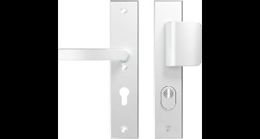 AXA Veiligheidsbeslag (Edge Plus) Aluminium geslepen: Duwer-Kruk (model D-duwer/Blok) PC72 met kerntrekbeveiliging SKG***