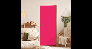 Deurposter 95x215 cm - Deursticker Karmijn - Kleuren - Palet - Roze - Meubelfolie zelfklevend - Deurfolie woonkamer - Interieurfolie fotobehang - Deur plakfolie - Deurstickers - Deurbehang sticker - Kamer decoratie