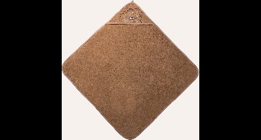 Petite Amélie Badcape baby met capuchon 'Leo' - Baby bad Caramel - 100% badstof biologisch katoen - Baby Handdoek met Badcape, Omslagdoek