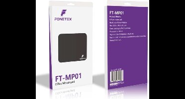 FoneTex Muismat - 22.3 x 18.3 cm - Antislip Materiaal - Geschikt voor School en Kantoor
