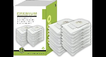 14 Pack Upgraded Vacuümzakken compatibel voor iRobot Roomba, i & s & j Serie Modellen, Vervangende zakken voor iRobot Roomba j6+ j7+ j8+ i7+ i1+ i2+ i3+ i4+ i5+ i6+ i8+ s9+ Automatische Vuil