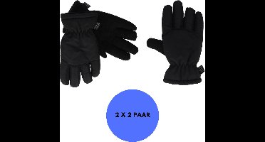 Heatkeeper - Mega thermo kinderhandschoenen - Zwart - 9/12 Jaar - 2-Paar - Warme handschoenen