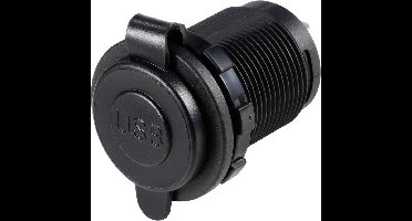 TRU COMPONENTS TC-12114140 USB-A + USB-C inbouwbus verlicht, blauwe LED, rond Inhoud: 1 stuk(s)