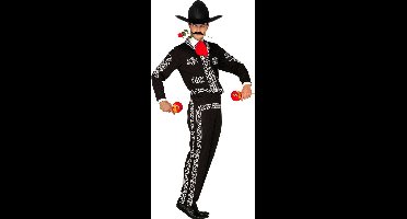 Generik Mariachi kostuum - Mexicaans kostuum met jas, broek, hoed en stropdas - Maat L