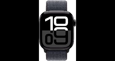 Apple Watch Series 10 - Wifi + 4G - 46mm - Zwarte Aluminium Case met Ink Geweven Sportbandje