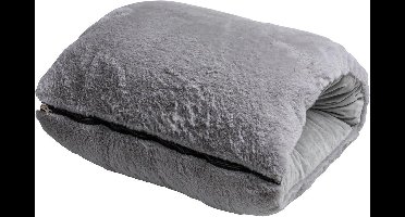 GUSTA - Multikussen - grijs - uitgevouwen afmeting: 45x90 cm - verwarmer voor handen en voeten of als stoelkussen