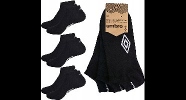 Umbro - Sokken heren - Maat 43 - 46 cm ( 3 - paar ) Sokken Mannen - Sportsokken - Sneaker - Zwart