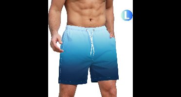 Bovista Zwembroek Heren - Zwem Broek Mannen - Badkleding - Zwemmen - Jongens - Swimming Shorts - Zomerbroek - Zonder Zakken - Lichtblauw - Maat L
