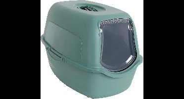 Gesloten kattenbak groen - Kattentoilet - Kitten toilet - Kittentoilet - Katten toilet - Kattenbak - Gesloten kattenbak - 56x40x39 cm