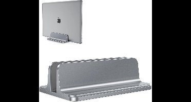 Laptop Standaard Verticale Aluminium Ruimtebesparende Laptopstandaard voor Tablets en 10-173 inch Laptops MacBook Lenovo Dell Grijs