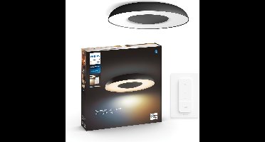Philips Hue Still plafondlamp - warm tot koelwit licht - zwart - 1 dimmer switch