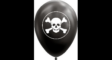24 ballonnen schedel 12″ zwart - Halloween Scary Eng Party Thema Feest
