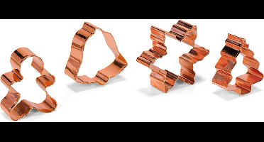 Patisse uitsteekvormen set rvs - kerst - 4 delig