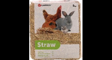 Flamingo Bruin Stro – 5 kg – Natuurlijk Stro voor Knaagdieren en Pluimvee
