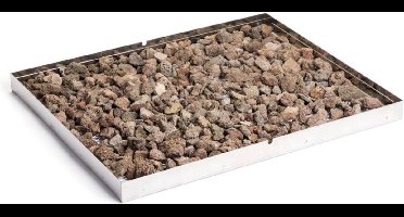 HENDI Lavasteenrooster – Groot Formaat – Inclusief Lavastenen – 630x500 mm